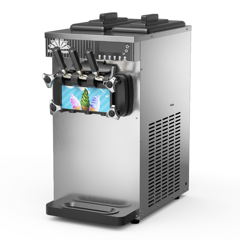 Commercial Ice Cream Machine Countertop - Commercial 3 Flavors Soft Serve Ice
