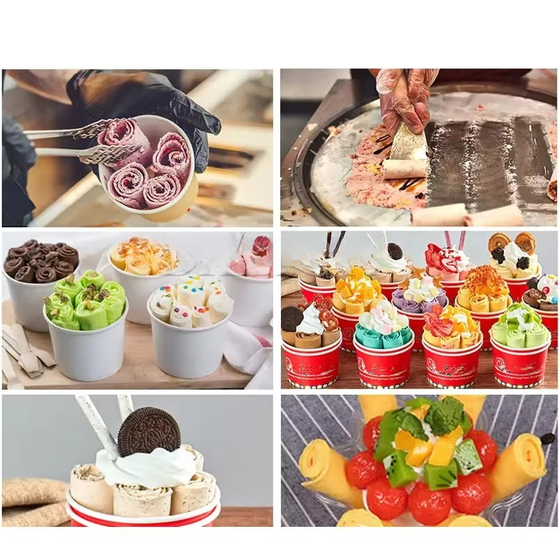 Rolled Ice Cream Machine Fried Plate - Multi Functional Large Single Plate Deep