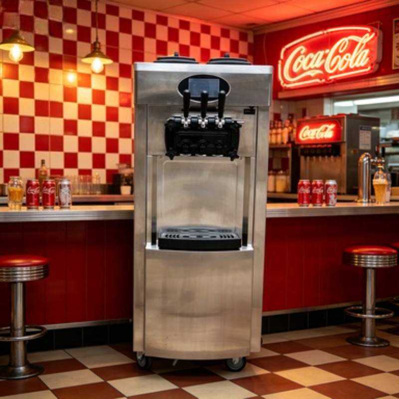 Commercial Gelato Maker Machine - 3 Flavor Soft Serve Ice Cream