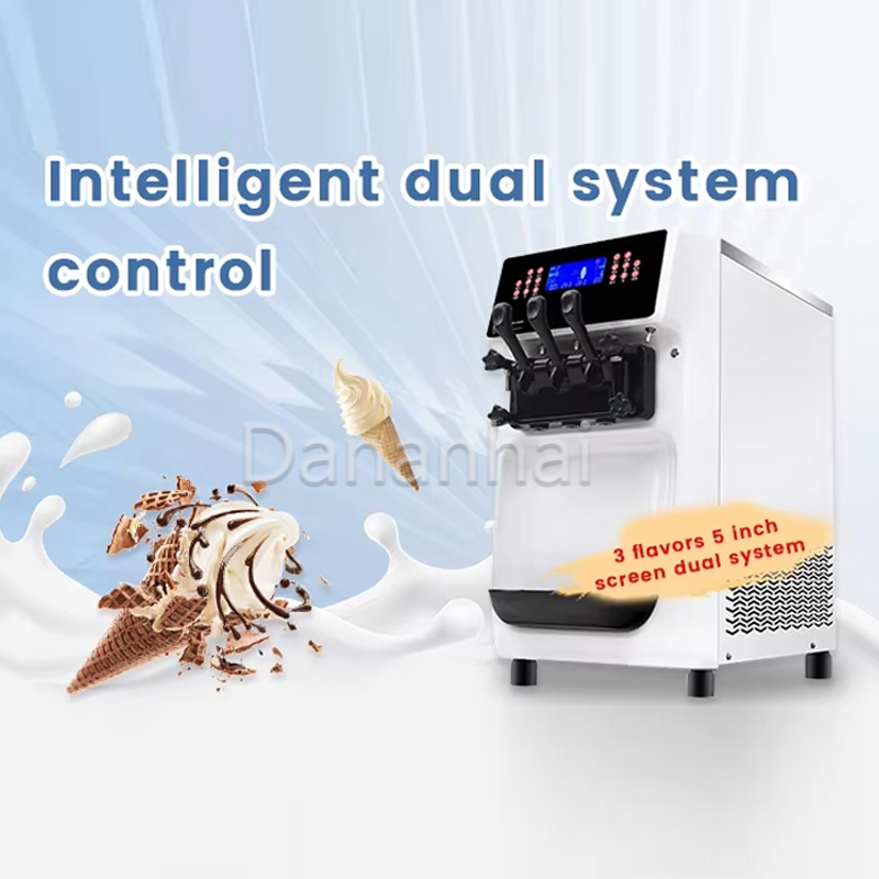 Commercial Ice Cream Machine Countertop - Countertop 3 Flavor Soft Serve Ice