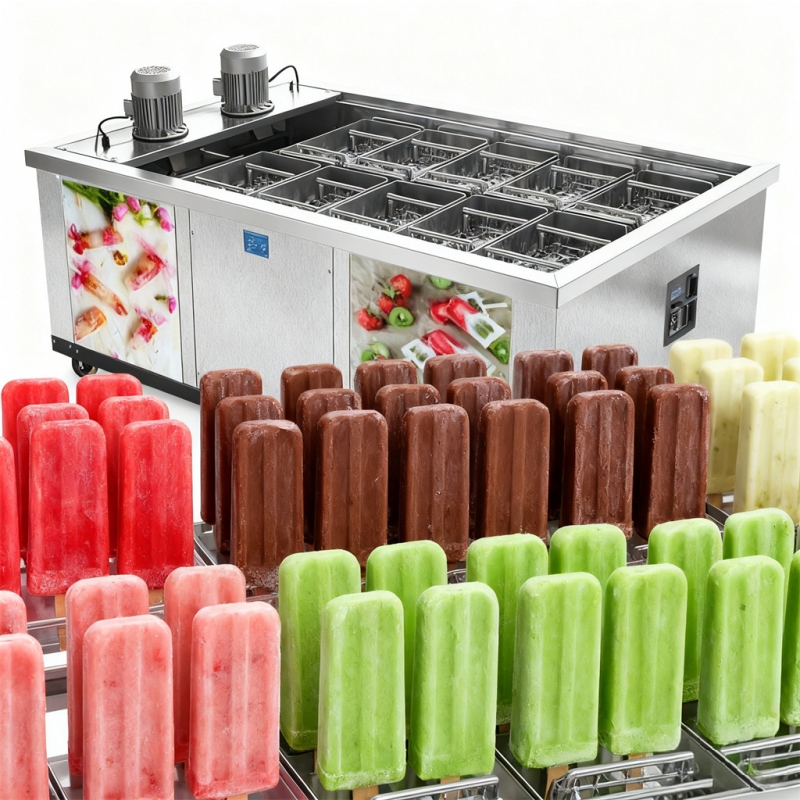 Commercial Popsicle Mold Maker Machine - High Efficiency 2 Mold Popsicle Machine