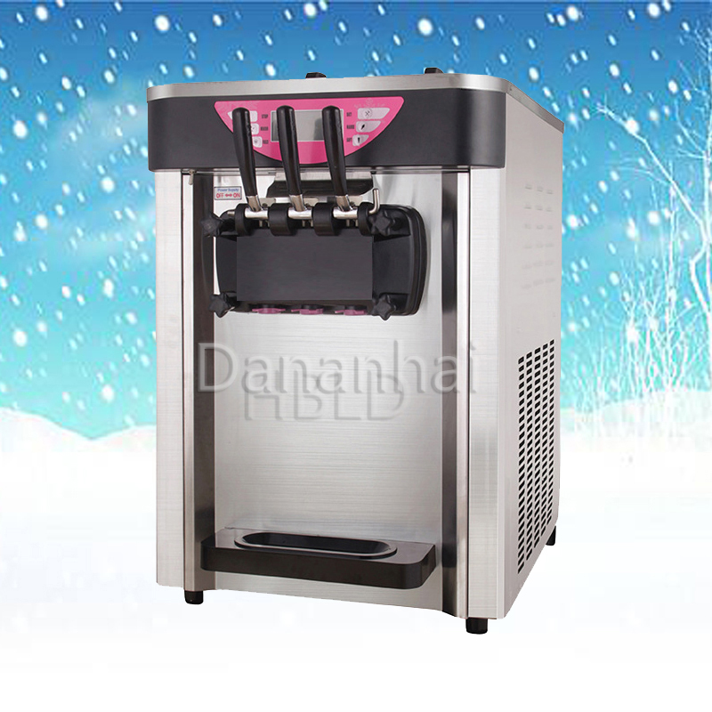 Commercial Ice Cream Machine Countertop - Commercial Triple Flavor Soft Ice Cream