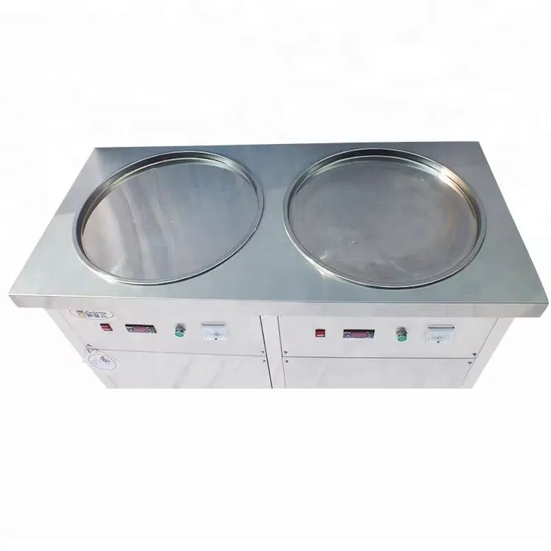Double round stainless steel t - Rolled Ice Cream Machine Fried Plate review and price