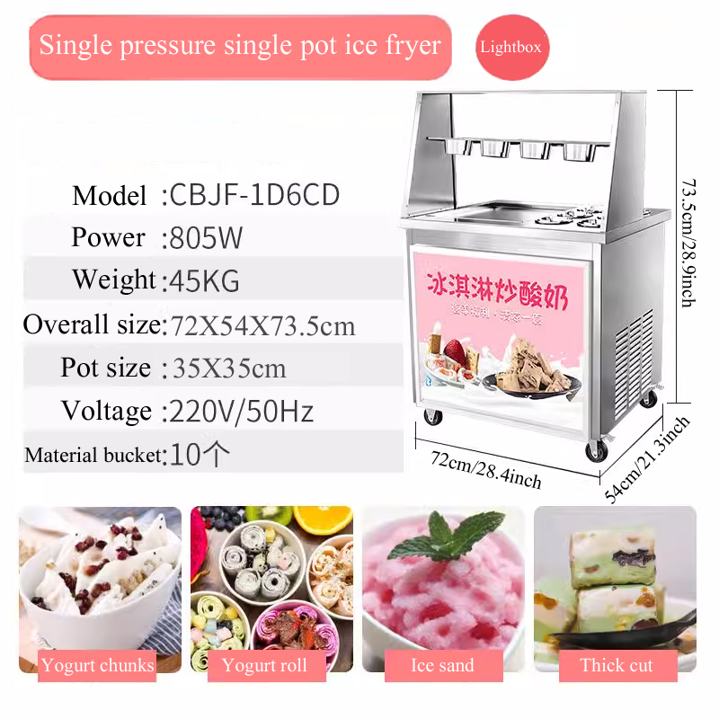 Manufacture Fried Ice Cream Ro - Rolled Ice Cream Machine Fried Plate review and price