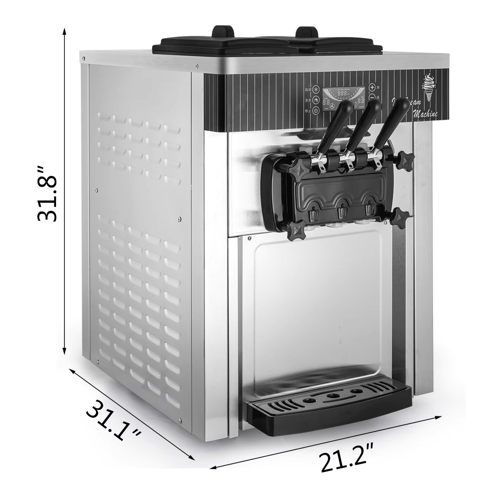 New High Quality Vertical Tabl - Soft Serve Ice Cream Machine 3 Flavor review and price