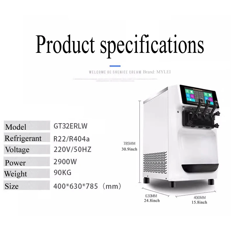 Commercial Ice Cream Maker, 24 - Commercial Ice Cream Machine Countertop review and price