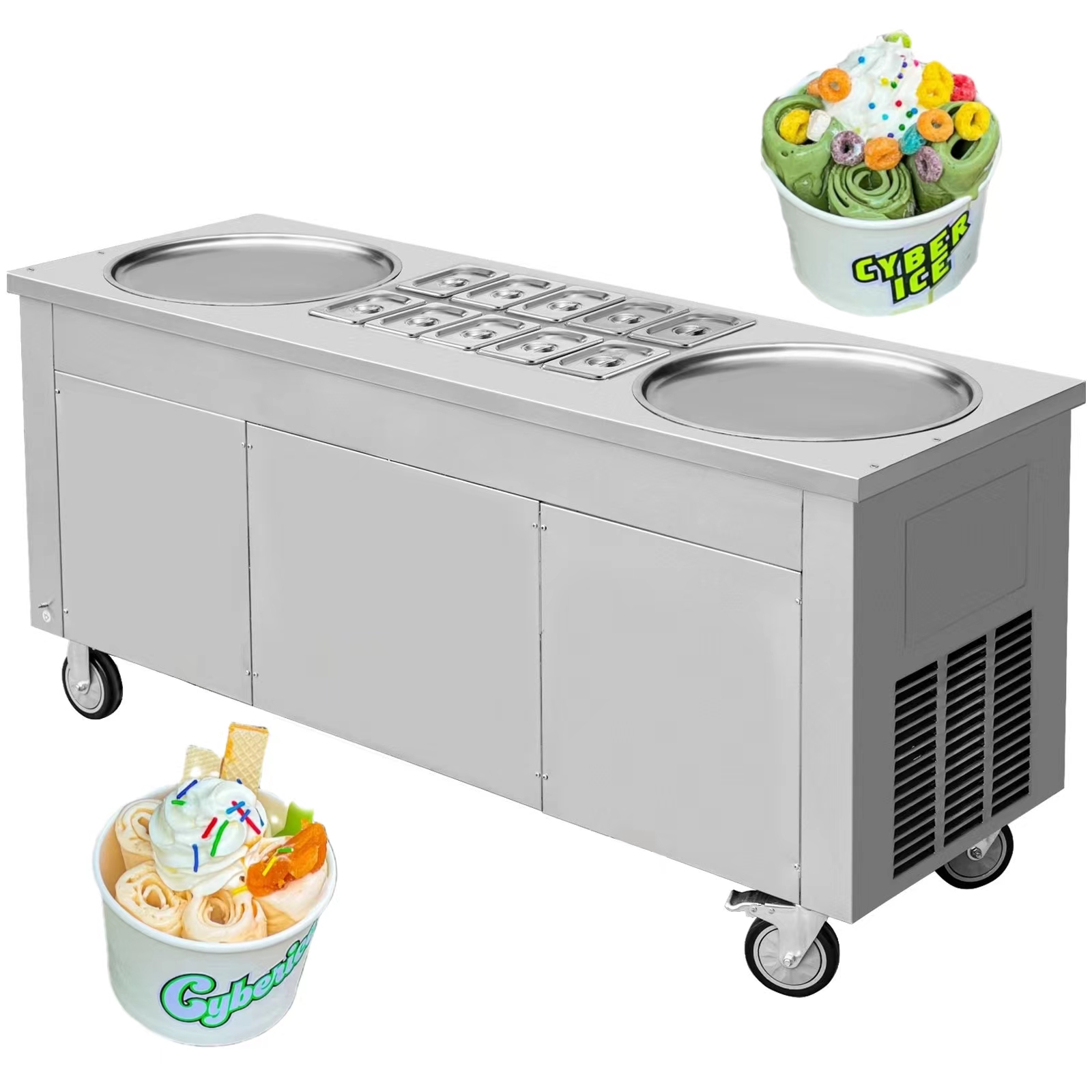 Roll Ice Cream Machine 2800 Wa - Rolled Ice Cream Machine Fried Plate review and price