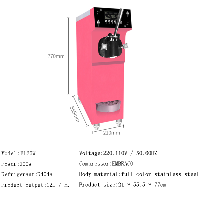 Commercial 220V Stainless Stee - Commercial Ice Cream Machine Countertop review and price