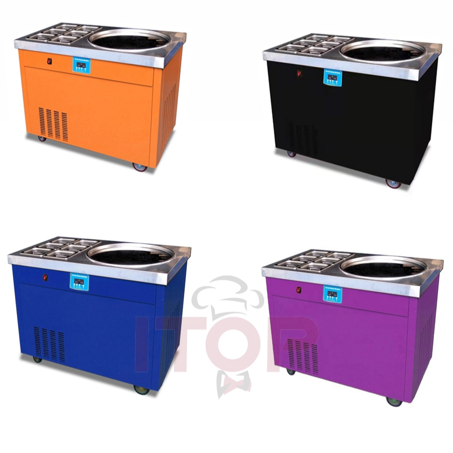Round Pan Ice Cream Roll Freez - Rolled Ice Cream Machine Fried Plate review and price