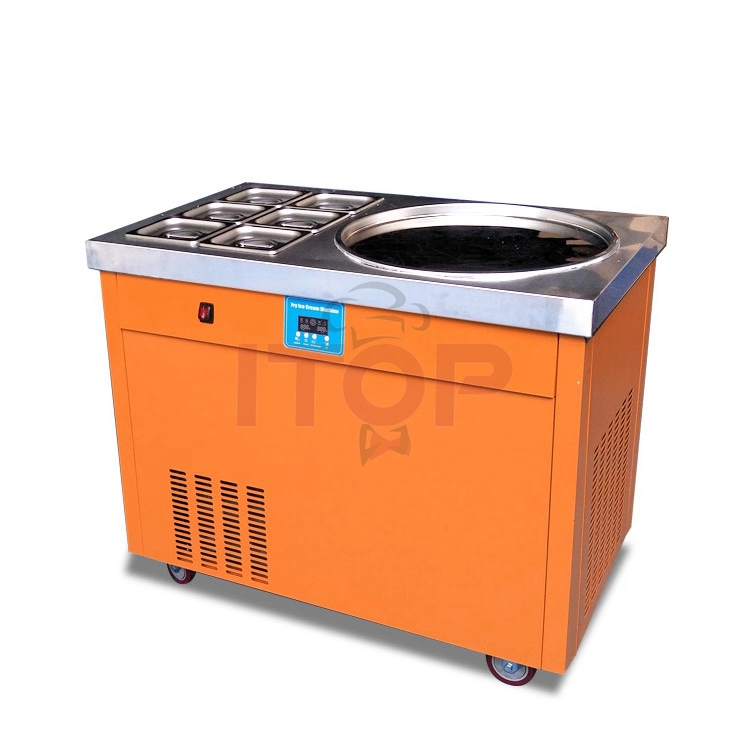 Round Pan Ice Cream Roll Freez - Rolled Ice Cream Machine Fried Plate review and price