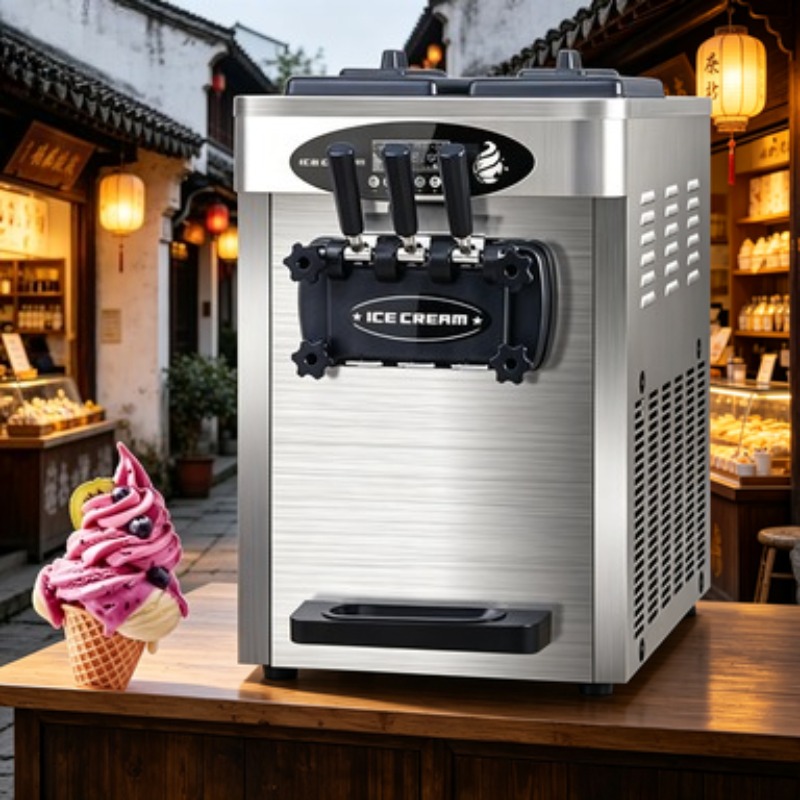 28L/h High Capacity Ice Cream  - Soft Serve Ice Cream Machine 3 Flavor review and price
