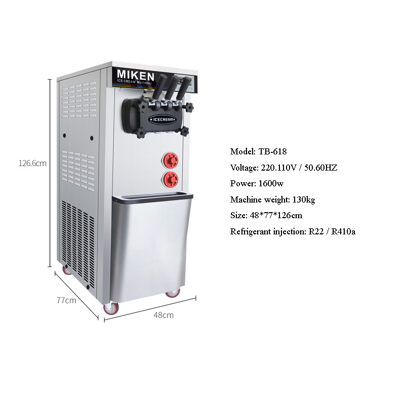 Automatic Three-Flavor Soft Se - Soft Ice Cream Maker Machine Commercial review and price