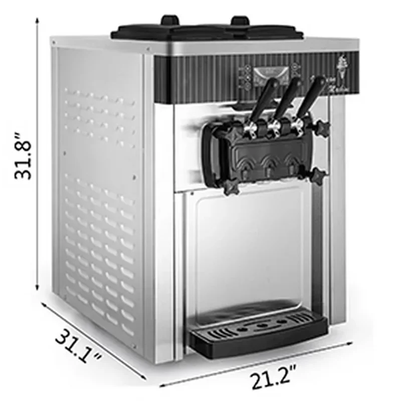 3-Flavor Countertop Soft Serve - Commercial Ice Cream Machine Countertop review and price