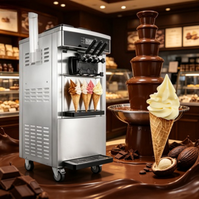 Professional Commercial Ice Cr - Soft Serve Ice Cream Machine 3 Flavor review and price