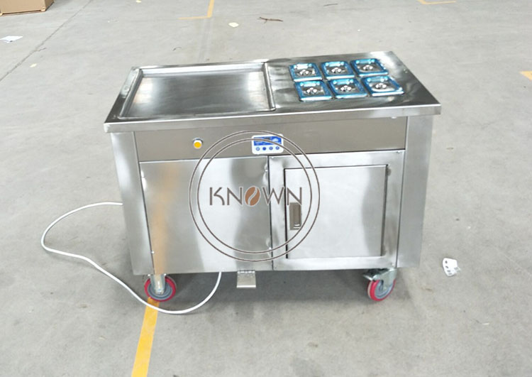 45cm Square Flat Pan Fruit Fri - Rolled Ice Cream Machine Fried Plate review and price