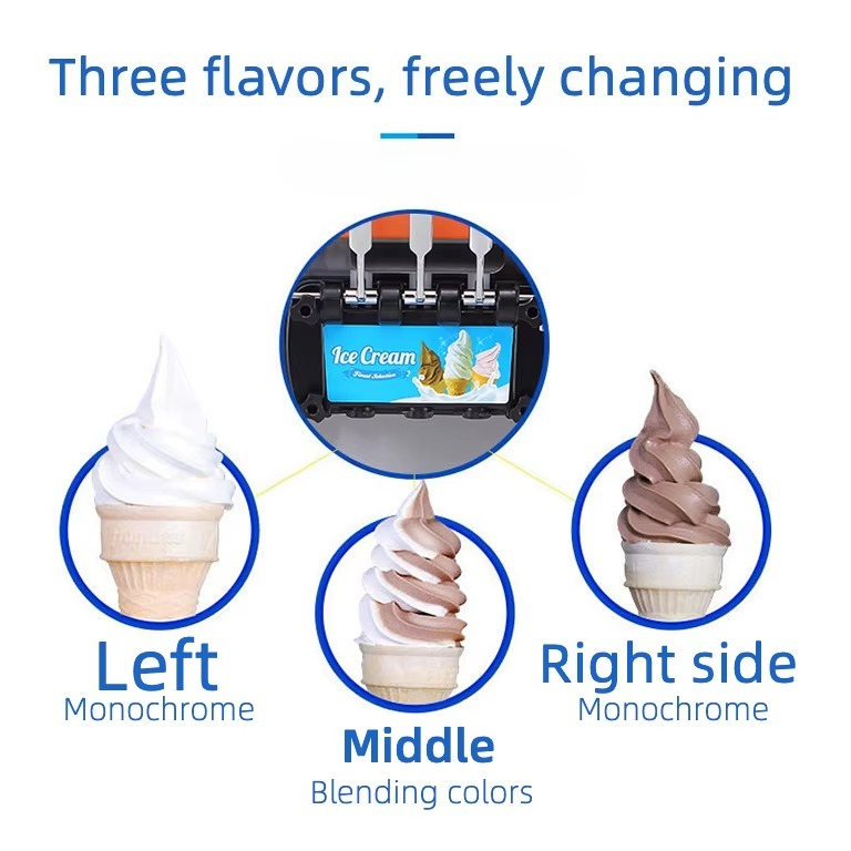 Applicable to Soft Serve Ice C - Soft Serve Ice Cream Machine 3 Flavor review and price