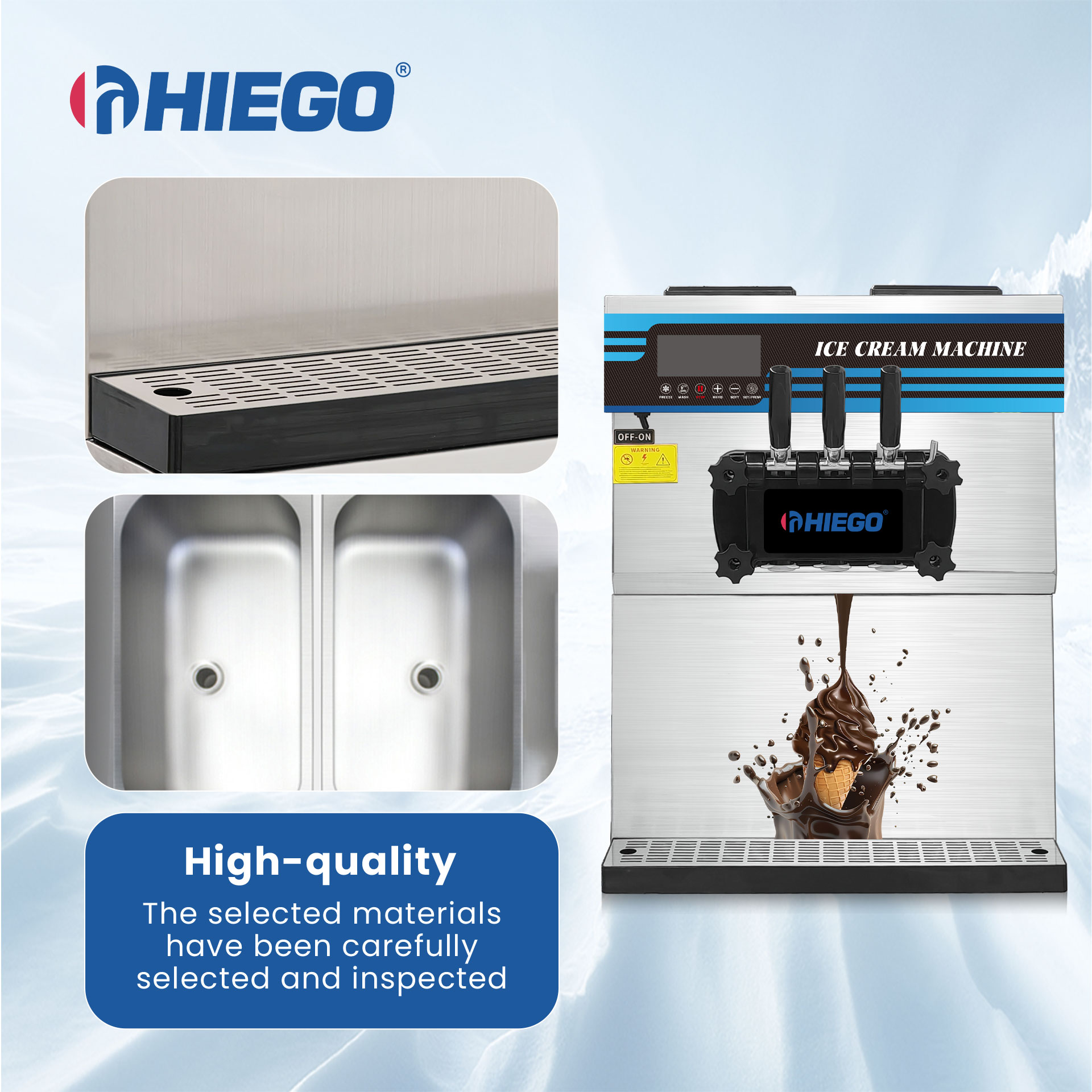 36-38L/h Commercial Automated  - Soft Serve Ice Cream Machine 3 Flavor review and price
