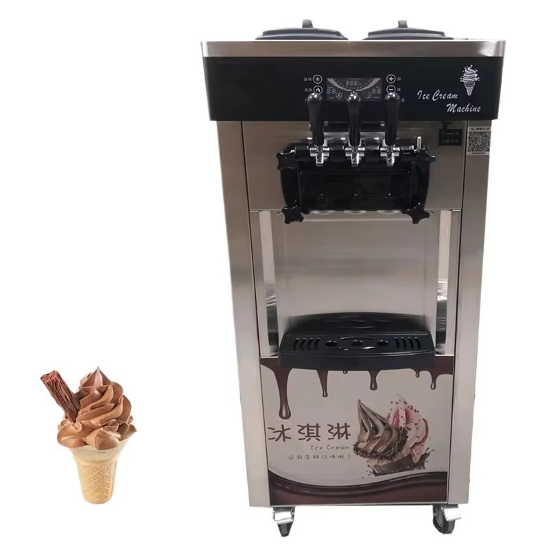 Stainless Steel Ice Cream Mach - Soft Serve Ice Cream Machine 3 Flavor review and price