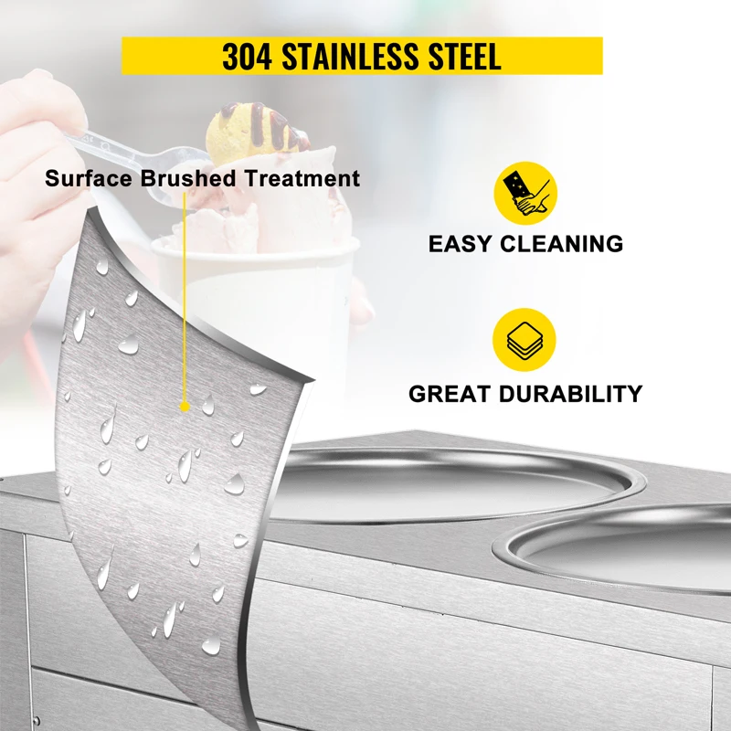 Multi Functional Large Single  - Rolled Ice Cream Machine Fried Plate review and price