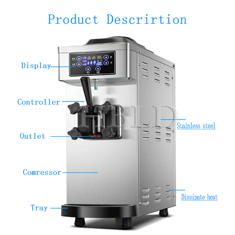 Single Head Soft Serve Ice Cre - Frozen Yogurt Machine Commercial review and price