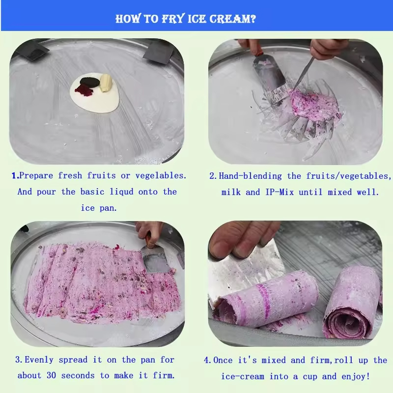 Fresh Fruit Stir Fried Ice Cre - Rolled Ice Cream Machine Fried Plate review and price