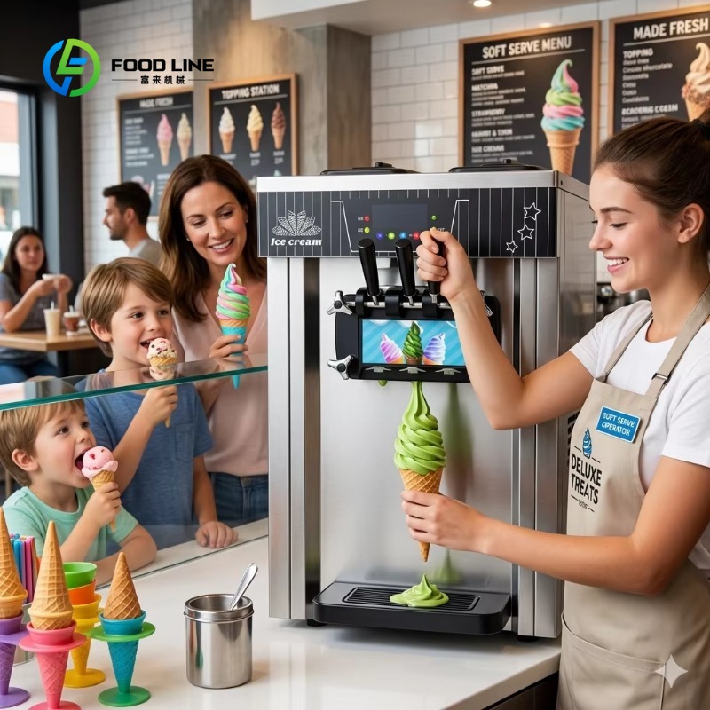 Customized Soft Ice Cream Mach - Frozen Yogurt Machine Commercial review and price