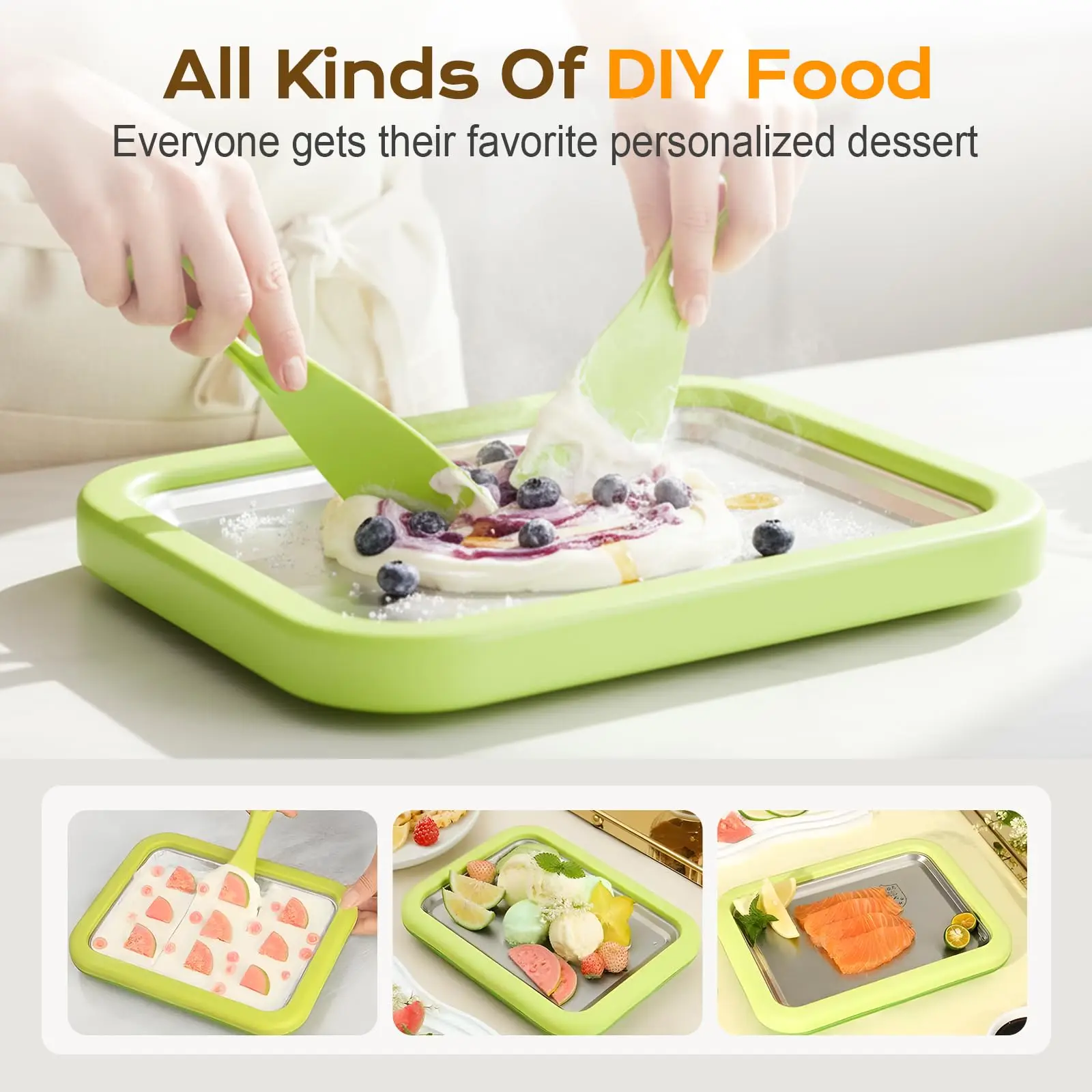 Multifunctional Rolled Ice Cre - Frozen Yogurt Machine Commercial review and price