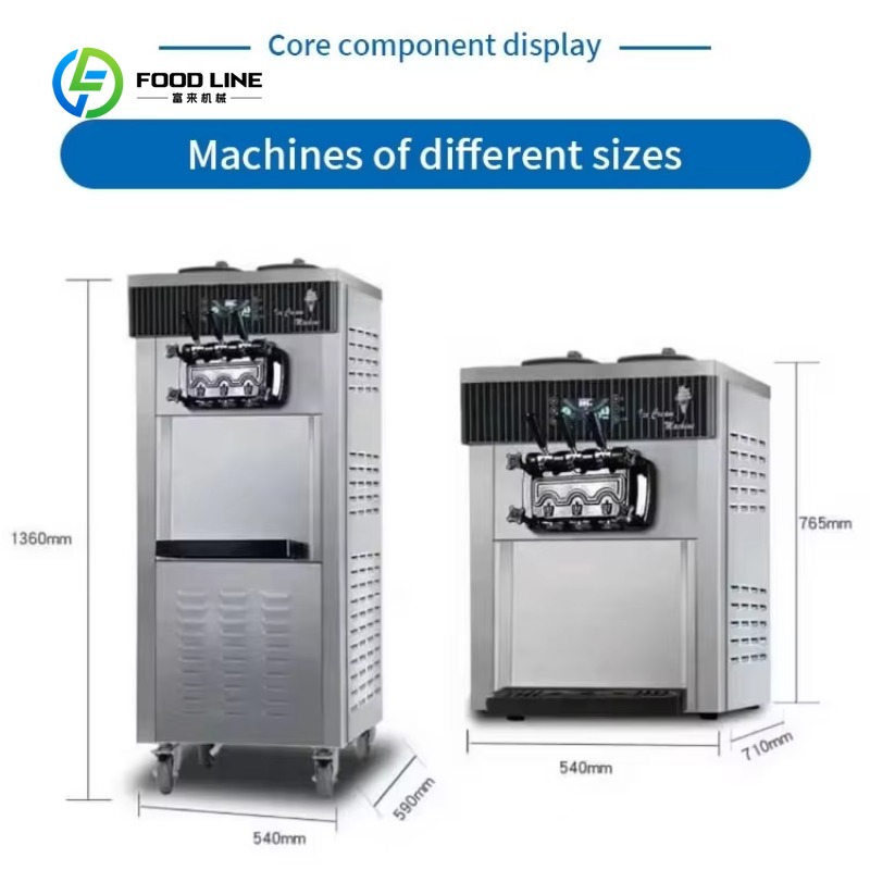 Customized Vertical/Desktop 3  - Soft Ice Cream Maker Machine Commercial review and price