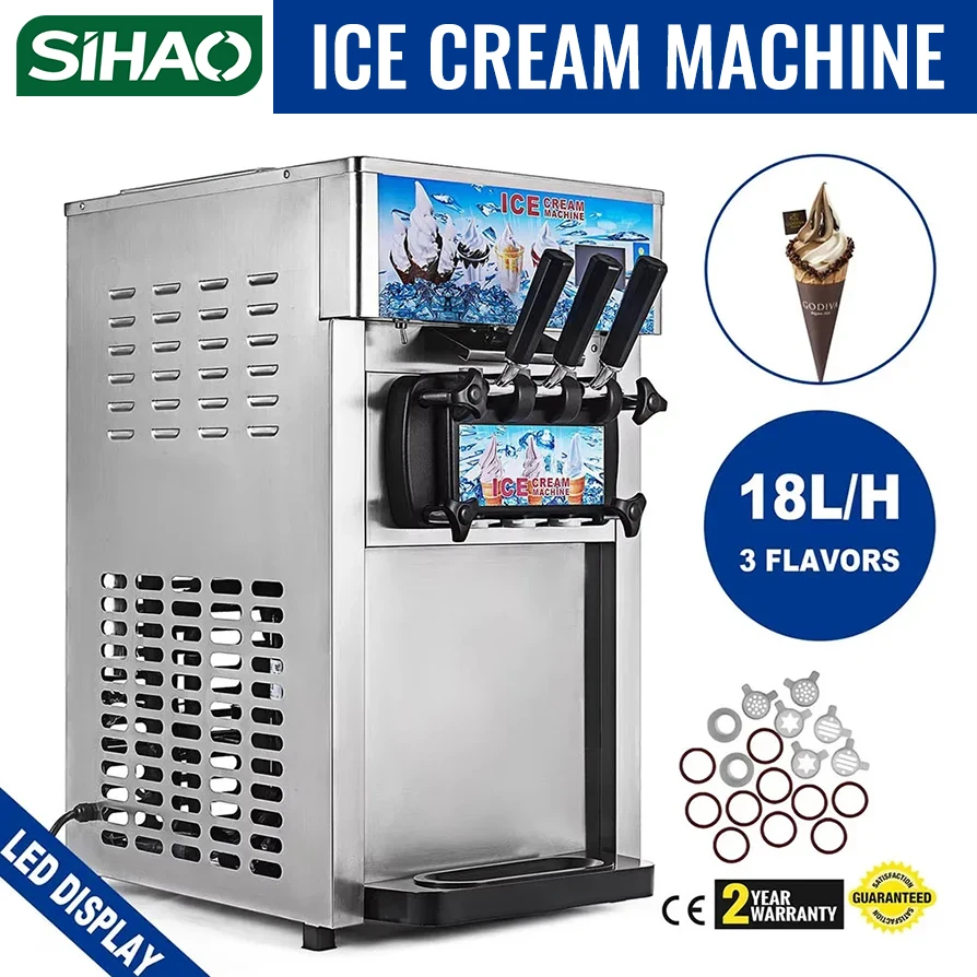 SIHAO Countertop Commercial So - Commercial Ice Cream Machine Countertop review and price