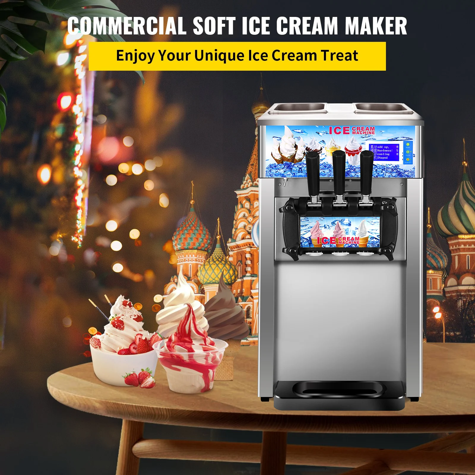 SIHAO Countertop Commercial So - Commercial Ice Cream Machine Countertop review and price