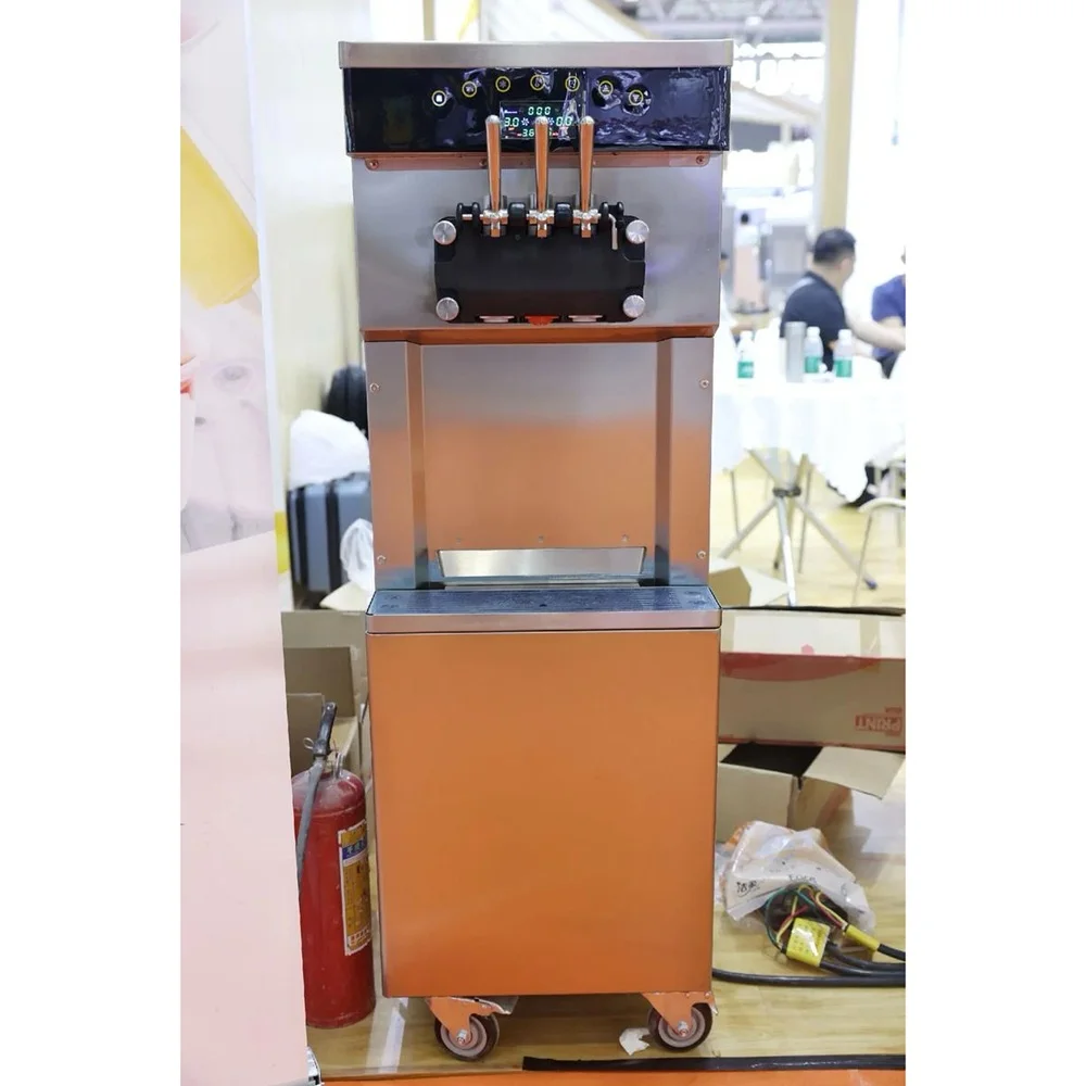 25-28L/H Automatic Commercial  - Soft Serve Ice Cream Machine 3 Flavor review and price
