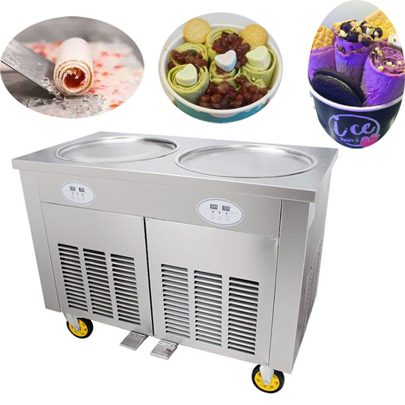 45cm double round pan fried ic - Rolled Ice Cream Machine Fried Plate review and price