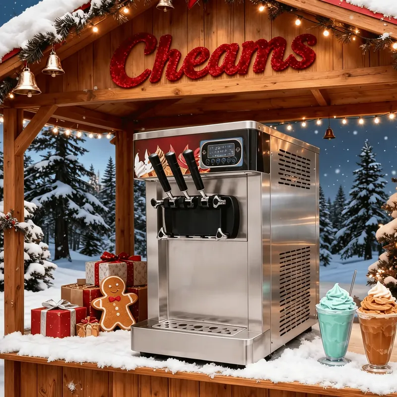 Commercial 3-Nozzle Stainless  - Soft Ice Cream Maker Machine Commercial review and price